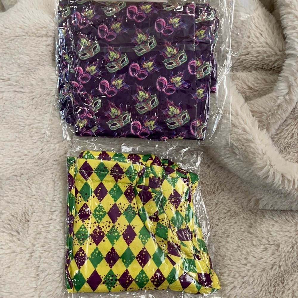 New set/2 Adult Mardi Gras neck gaiters